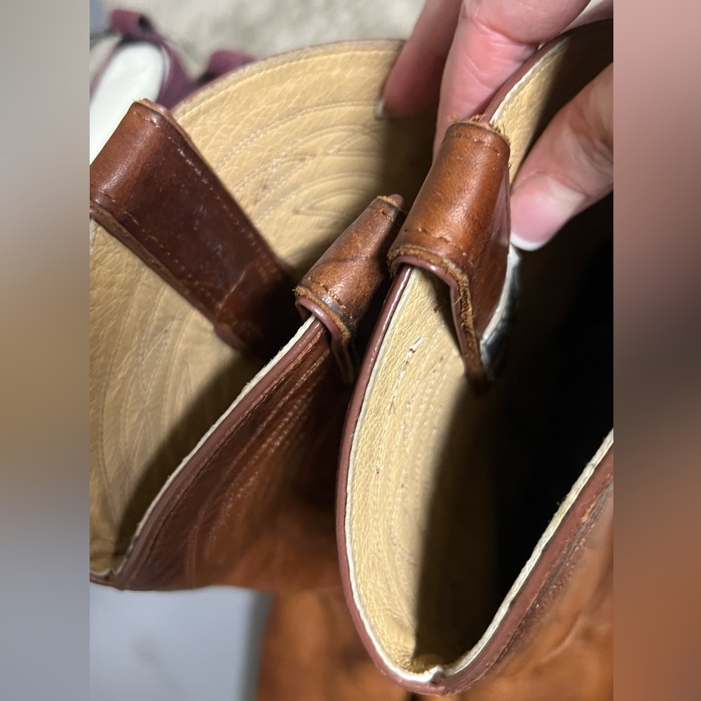 Frye Brown Leather Cowboy Boots - Picture 3 of 13